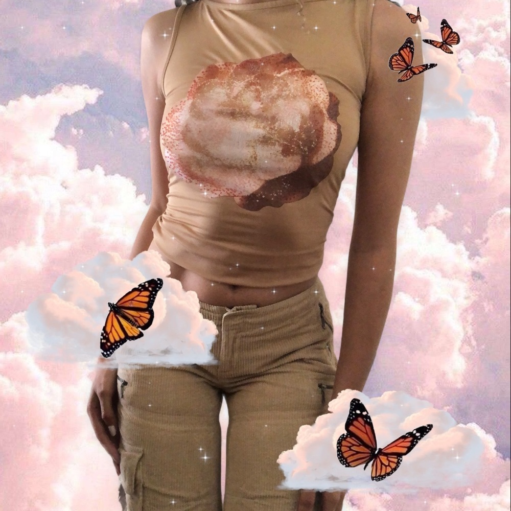 Vintage Nude Rose Top by the brand Eyeshadow